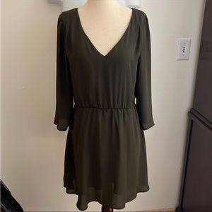 Sheer Olive Green Lightweight Dress